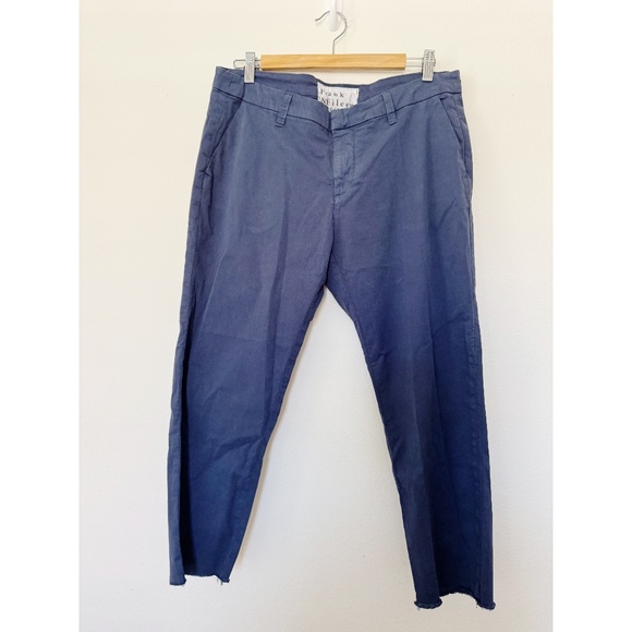 NWOT Frank & Eileen Wicklow Italian Performance Twill Chino Pants Navy 12 - Picture 2 of 7